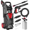 LEHMANN Missouri Idropulitrice ad Alta Pressione con Pompa in Alluminio, 2200 W, max. 240 bar, Portata 480 l/h, Tubo pressione 10 m, Accessori - Lancia a Schiuma, Ugello Regolabile, Ugello Turbo
