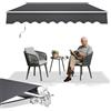 UISEBRT Tenda da sole in alluminio per Balconi con Braccio Articolato Tenda Parasole a Cassonetto Snodabile protezione solare (Grigio Scuro, 250 x 200 cm)