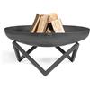 JS GartenDeko Braciere Santiago Ø 100 cm braciere da giardino in acciaio come fonte di calore o grill CookKing