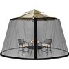 RELAX4LIFE Zanzariera per Ombrellone e Gazebo, Zanzariera con Porta con Cerniera e Tubo in PVC, Zanzariera Ingrandita per Ombrellone da Giardino da 400 x 400 x 230 CM (Nero)