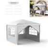 ACXIN Gazebo da giardino, 3 x 3 m, con 4 pannelli laterali, impermeabile, robusto telaio in acciaio, protezione solare e resistente alle intemperie, tessuto Oxford, gazebo da giardino o barbecue per