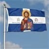 Generic Gesù Cristo Greco Ortodosso Bizantino Bandiere Di Benvenuto Con 2 Occhielli Bandiera Da Cortile Durevole Garden Flag Decorazione Per Patio All'Aperto Interni 90X152Cm