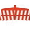 CRISCUOLO Brico Store Rastrello foglie giardino , Rastrello 22 denti , Scopa da giardino in Plastica Abs , senza manico (rosso)