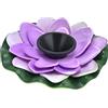 HERCHR Lotus Fontana ad Energia Solare, Pompa ad Acqua Galleggiante da 16 cm Mini Fontana ad Energia Solare Fiore Artificiale per Esterni in Piedi per Vasche per Uccelli Stagno da (Loto 3)