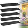 Froadp 5 Pezzi Bordura per Aiuola Bordatura per Giardino in Metallo 5m Recinzione per Piante Staccionate per Giardini Aiuole Falciatura Confine Frutteto 1 Elemento (LxH) : 100x15cm, Nero