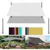 WGLF SUN Telo di ricambio per ombrellone 2.5 x 2.6 m Impermeabile Balcone Recinzione con Occhielli Protezione Raggi UV HDPE Tenda da Sole per Esterno Giardino Terrazza, Bianco