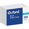 Oxford - Cartoncini bianchi, dimensione 7,62 cm x 12,7 cm, 100 pezzi Vuoto 4 x 6, 300 cards White