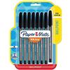 Paper Mate InkJoy 100ST Ballpoint Stick Pens, Medium Point, Black Ink, Pack of 8