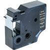vhbw Cassetta nastro compatibile con Dymo RhinoPro 6000, 5000, 3000, ILP 219 etichettatrice 5,5m x 19 mm bianco su nero, vinile