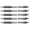 Pilot Set di 5 penne a sfera con inchiostro gel G2 07 metallizzato, colore: Argento