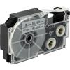vhbw Cassetta nastro compatibile con Casio KL-2000, KL-300, KL-70E, KL-200E, KL-60, KL-7000 etichettatrice 8m x 12 mm nero su argento