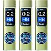 PENTEL Set di 3 astucci da 20 mine AIN STEIN C272 0,2 mm HB