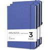 ONAVIA Confezione da 3 quaderni a righe formato A4, quaderni da college con 8,5 x 11 righe, 160 pagine, quaderni riga per carta spessa, quaderno grande, blu reale