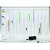 Genie AP2000 - Lavagna magnetica scrivibile, con suddivisione mensile e annuale, cornice in alluminio, 77 x 56 cm