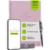 Rocketbook New Core - Quaderno a spirale riutilizzabile, formato executive, 15 x 20 cm, pagine punteggiate, collegato all'app, cancellabile, copertina resistente, ideale per scuola, lavoro e progetti