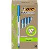 BIC GSME509BE Ecolutions - Penna a sfera rotonda Stic, inchiostro blu, 1 mm, confezione da 50