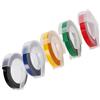 Vilgftyiet Nastro di ricarica per etichettatrice per Dymo e Motex, dimensioni: 6 mm x 3 m, 1 set (5 colori)