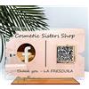 Pahdecor Insegne personalizzate Business QR Code Contanti Paypal Venmo Instagram Social Media Signs Acrilico Negozio pop-up Matrimoni Parrucchieri Menu Segnaletica (trasparente)