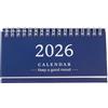 SHINEOFI Mini Calendario 2026: Piccolo Calendario da Tavolo 2025. 07-2026. 12, 18 Planner Mensile con Supporto Ribaltabile per Casa, Scuola, Ufficio, Forniture per L'organizzazione, Blu