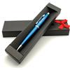 Generico penna personalizzata a rotazione con incisione laser con confezione regalo - messaggio auguri 0 - refil ricarica (Blu)
