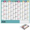 Ldduopp Calendario da Parete Grande 2026 - Forniture Da Lavoro Grandi 74 X 51 Cm Con Etichette Suggerimenti - Calendario Organizzatore Giornaliero,per Pianificare Appunti Lavoro Scuola Decorazione Casa Allena