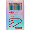 Generico Seven MINAPRO 4.0 Set di 12 Matite Colorate Pastelli Metallizzati, Collezione Professionale per Disegni