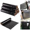 St@llion Set di rotoli di pellicola per pallet nera 400 mm x 250 m, Black, Confezione da 4