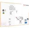 ALLboards Lavagna Bianca Magnetica con Cornice in Legno 180x120cm Scrivibile e Cancellabile a Secco, a Parete