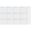 Generico Year Calendar Planner, Dry Erase Board, Wall Schedule Organizer, Giant Undated Layout with Blank Grid, Reusable WritingSurface for Home Classroom Work Planning, White