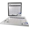 Aurora Store Lavagna Magnetica Settimanale 50x50 cm - Lavagnetta Bianca con Magneti Pennarelli - Bacheca da muro Scrivibile - Weekly Planner Planning Settimanale Cornice legno