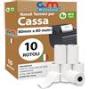 G.M. DISTRIBUZIONE GM 10 Rotoli Cassa 80x80 Termica Fiscale Omologati, Registratore di Cassa Fiscale, BPA FREE, Lunga Durata, Larghezza 80mm x 80 metri, Diametro 72mm, Foro 12mm, 1 Confezione da 10 Rotoli termici