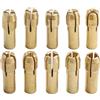 Cloudpower Set di 10 mandrini per mini trapano, 4,2/4,8 mm, in ottone, per utensili rotanti, teste di serraggio in rame da 0,5-3,2 mm per foratura, rettifica e lucidatura (4,8 mm)