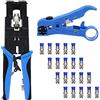 Delgada Shahe, kit di strumenti di compressione coassiale, set di crimpatura per cavi coassiali RG59, RG6, F, BNC, RCA e crimpatrice coassiale