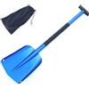 QCNRJUY Pala da neve retrattile for esterni, in lega di alluminio, strumento for la rimozione del ghiaccio invernale, attrezzi campeggio e giardino pieghevoli for sopravvivenza(Blue with Box)