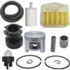 GTWSQQ Kit filtro aria carburante pistone da 45 mm for H=usqvarna 353 350 collettore di aspirazione cuscinetto pompa di adescamento motosega pezzo di ricambio di ricambio