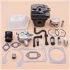 DORFEY Kit cilindro, pistone e carburatore da 49 mm adatto for Sthil MS361 MS 361, filtro aria, olio, tubo, collettore di aspirazione, guarnizione, valvola di decompressione