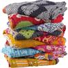 Krati Exports Copriletto vintage kantha fatto a mano vecchio sari fatto a mano Gudari Boho biancheria da letto copriletto rally