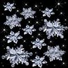 Boao 45 pezzi cristallo fiocco di neve ornamenti trasparenti acrilico fiocco di neve albero di Natale pendenti pendenti per tema invernale accessori per feste