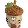 Shudehill Giftware Village Pottery - Portacandela in ceramica, collezione autunnale, motivo: zucche o ghiande
