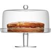 LSA International LSA KL03 Klara, porta torte con campana, diametro inferiore: 33 cm, diametro superiore: 30 cm, Trasparente