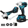 Generico Kit 2 in 1 con Trapano Avvitatore ad Impulsi Svita Bulloni a Batteria, Smerigliatrice Angolare a Batteria 88v