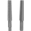 OPSDKVKS Set di 2 frese per alesatore conico fine e grezzo HSS MT2, utensile per alesatura a macchina, codolo dritto 1,5x12,5 cm per ferro, plastica, legno, rame, alluminio, acciaio ad