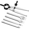 Oikabio Set di scalpelli per cuoio, con punta diamantata per allacciatura e cucitura, strumento e divisore per alette, perforatore e fustellatrice per cuciture in pelle