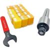 Buyohlic ER11 - Set di 15 pinze da 1 mm a 1/8 (centro girevole con chiave inglese) (cono Morse MT3)