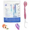 Generic Set 5 In 1 Di Spazzolino Da Denti, Filo Interdentale, Puliscilingua E Stuzzicadenti, Spazzolino Monouso 5 In 1, Igiene Orale Portatile Per Viaggi E Lavoro, Spazzolini Monouso Da (Peach 1pcs)