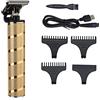 SiMbae D'oro,Tagliatrice da uomo professionale da uomo barba rasoio t tipo cordless USB elettrico impermeabile strumento di parrucchieri full metal body holiday regalo