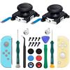 LONANDY Joystick 3D di ricambio per joystick analogico e fibbia in metallo joystick 3D analogico joystick di ricambio per controller analogici Nintendo Switch JoyCon con cacciavite Y1.5&+2.0 leva ventosa