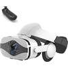 BHJAYIGS Occhiali VR, Visore Realtà Virtuale 3D, VR Visore Cuffie, Glasses 3D con Lenti HD Anti Luce Blu, Compatibili con Smartphone iPhone Android da 4,7-7,2 Pollici, Regalo di Natale, Regalo(B)