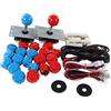 Generic Kit di Gioco Fai-da-te Robusto Set di Pulsanti Joystick per Codificatore di Giochi da Tavolo USB per Riunioni di Amici, Adatto per Console Domestiche e Console di Gioco di Combattimento, (#1)