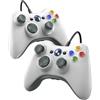 Gamrombo Controller cablato per Xbox 360-2 Pack, compatibile con Xbox 360/360 S/360 E, con doppia vibrazione, jack per cuffie da 2,5 mm